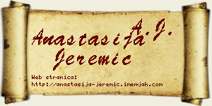 Anastasija Jeremić vizit kartica